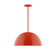 Montclair Light Works STG433-26 - 18" Arcade Stem Hung Pendant, Vermillion