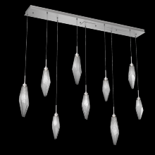 Hammerton PLB0050-09-SN-CS-C01-L1 - Rock Crystal Linear 9pc Multi-Pendant