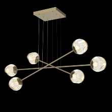 Hammerton PLB0086-M3-GB-ZA-CA1-L1 - Luna Triple Moda-Gilded Brass-Zircon Inner - Amber Outer-Stainless Cable-LED 2700K