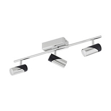 Eglo 200849A - 3 LT Integrated  LED Track Light w/ Chrome Finish & Chrome & Black Adjustable Lamp Heads