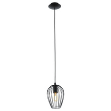Eglo 203527A - 1 LT Pendant w/ a Black Finish &  Black Metal Shade