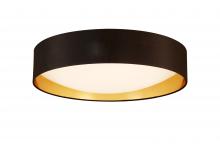 Eglo 204724A - Integrated LED 20" Ceiling Light w/ Black & Gold Fabric Shade w/ White Acrylic Diffuser