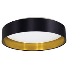 Eglo 31622A - 1 LT Integrated LED Ceiling Light w/ Black & Gold Finish & White Plastic Diffuser