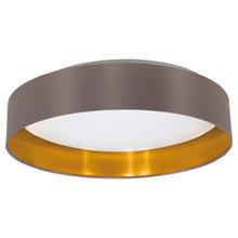 Eglo 31625A - 1 LT Integrated LED Ceiling Light w/ Cappucino & Gold Finsh & White Plastic Diffuser
