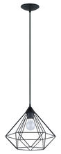 Eglo 94188A - 1 LT Open Frame Geometric Pendant w/ a Matte Black Finish