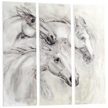 Cyan Designs 10420 - Galloping Wall Art White