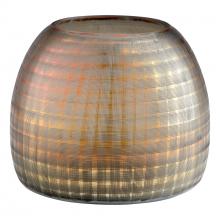 Cyan Designs 10465 - Gradient Grid Vase Combed Irridescent Gold - Medium