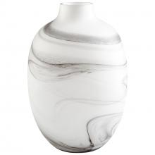 Cyan Designs 10469 - Moon Mist Vase White And Black Swirl - Large