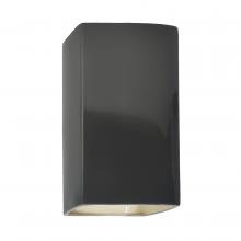 Justice Design Group CER-5915W-GRY - Small ADA Outdoor LED Rectangle - Open Top & Bottom