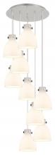 Innovations Lighting 119-410-1PS-PN-G412-8WH - Newton Bell - 9 Light - 22 inch - Polished Nickel - Multi Pendant