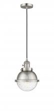 Innovations Lighting 201CSW-SN-HFS-64-SN - Hampden - 1 Light - 7 inch - Brushed Satin Nickel - Cord hung - Mini Pendant