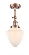 Innovations Lighting 201F-AC-G661-7 - Bullet - 1 Light - 6 inch - Antique Copper - Adjustable Semi-Flush Mount