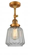 Innovations Lighting 201F-BB-G142 - Chatham - 1 Light - 7 inch - Brushed Brass - Adjustable Semi-Flush Mount