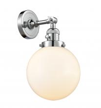 Innovations Lighting 203SW-PC-G201-8 - Beacon - 1 Light - 8 inch - Polished Chrome - Adjustable Sconce