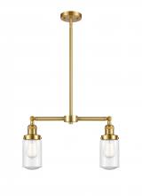 Innovations Lighting 209-SG-G314 - Dover - 2 Light - 21 inch - Satin Gold - Stem Hung - Adjustable Island Light