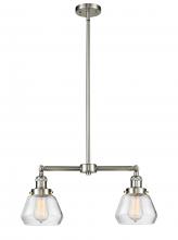 Innovations Lighting 209-SN-G172 - Fulton - 2 Light - 21 inch - Brushed Satin Nickel - Stem Hung - Adjustable Island Light