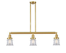 Innovations Lighting 213-SG-G182S - Canton - 3 Light - 39 inch - Satin Gold - Stem Hung - Adjustable Island Light