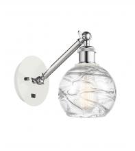 Innovations Lighting 317-1W-WPC-G1213-6 - Athens Deco Swirl - 1 Light - 6 inch - White Polished Chrome - Adjustable Sconce