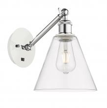 Innovations Lighting 317-1W-WPC-GBC-82 - Berkshire - 1 Light - 8 inch - White Polished Chrome - Adjustable Sconce
