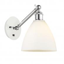 Innovations Lighting 317-1W-WPC-GBD-751 - Bristol - 1 Light - 8 inch - White Polished Chrome - Adjustable Sconce