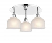 Innovations Lighting 516-3C-PC-G411 - Dayton - 3 Light - 17 inch - Polished Chrome - Flush Mount