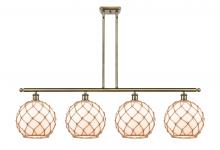 Innovations Lighting 516-4I-AB-G121-10RB - Farmhouse Rope - 4 Light - 48 inch - Antique Brass - Cord hung - Island Light