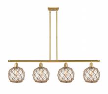 Innovations Lighting 516-4I-SG-G122-8RB - Farmhouse Rope - 4 Light - 48 inch - Satin Gold - Cord hung - Island Light