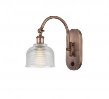 Innovations Lighting 518-1W-AC-G412 - Dayton - 1 Light - 6 inch - Antique Copper - Adjustable Swing Arm