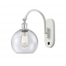 Innovations Lighting 518-1W-WPC-G124-8 - Athens - 1 Light - 8 inch - White Polished Chrome - Adjustable Swing Arm