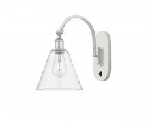Innovations Lighting 518-1W-WPC-GBC-82 - Berkshire - 1 Light - 8 inch - White Polished Chrome - Adjustable Swing Arm