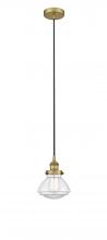 Innovations Lighting 616-1PH-BB-G322 - Olean - 1 Light - 7 inch - Brushed Brass - Cord hung - Mini Pendant