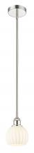 Innovations Lighting 616-1S-PN-G1217-6WV - White Venetian - 1 Light - 6 inch - Polished Nickel - Stem Hung - Mini Pendant