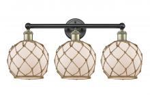 Innovations Lighting 616-3W-BAB-G121-8RB - Farmhouse Rope - 3 Light - 26 inch - Black Antique Brass - Bath Vanity Light
