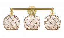 Innovations Lighting 616-3W-SG-G121-8RB - Farmhouse Rope - 3 Light - 26 inch - Satin Gold - Bath Vanity Light