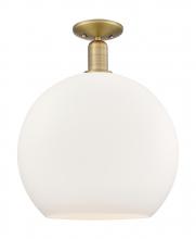 Innovations Lighting 716-1C-BB-G121-14 - Athens - 1 Light - 14 inch - Brushed Brass - Semi-Flush Mount