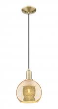 Innovations Lighting 716-1P-AB-G128-8 - Athens - 1 Light - 8 inch - Antique Brass - Cord hung - Mini Pendant