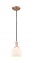 Innovations Lighting 716-1P-AC-G121-6 - Athens - 1 Light - 6 inch - Antique Copper - Cord hung - Mini Pendant