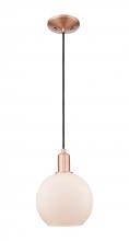Innovations Lighting 716-1P-AC-G121-8 - Athens - 1 Light - 8 inch - Antique Copper - Cord hung - Mini Pendant