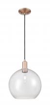 Innovations Lighting 716-1P-AC-G124-12 - Athens - 1 Light - 12 inch - Antique Copper - Cord hung - Mini Pendant