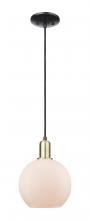 Innovations Lighting 716-1P-BAB-G121-8 - Athens - 1 Light - 8 inch - Black Antique Brass - Cord hung - Mini Pendant