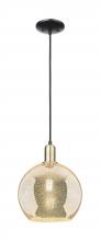 Innovations Lighting 716-1P-BAB-G128-10 - Athens - 1 Light - 10 inch - Black Antique Brass - Cord hung - Mini Pendant