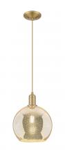 Innovations Lighting 716-1P-BB-G128-10 - Athens - 1 Light - 10 inch - Brushed Brass - Cord hung - Mini Pendant