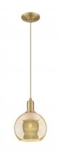 Innovations Lighting 716-1P-BB-G128-8 - Athens - 1 Light - 8 inch - Brushed Brass - Cord hung - Mini Pendant