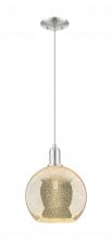 Innovations Lighting 716-1P-SN-G128-10 - Athens - 1 Light - 10 inch - Brushed Satin Nickel - Cord hung - Mini Pendant