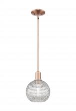 Innovations Lighting 716-1S-AC-G122C-8CL - Athens - 1 Light - 8 inch - Antique Copper - Stem hung - Mini Pendant