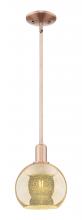Innovations Lighting 716-1S-AC-G128-8 - Athens - 1 Light - 8 inch - Antique Copper - Stem hung - Mini Pendant