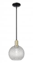 Innovations Lighting 716-1S-BAB-G122C-8CL - Athens - 1 Light - 8 inch - Black Antique Brass - Stem hung - Mini Pendant