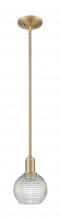 Innovations Lighting 716-1S-BB-G122C-6CL - Athens - 1 Light - 6 inch - Brushed Brass - Stem hung - Mini Pendant