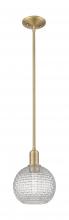 Innovations Lighting 716-1S-BB-G122C-8CL - Athens - 1 Light - 8 inch - Brushed Brass - Stem hung - Mini Pendant