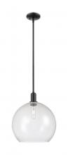 Innovations Lighting 716-1S-BK-G124-14 - Athens - 1 Light - 14 inch - Matte Black - Stem hung - Mini Pendant